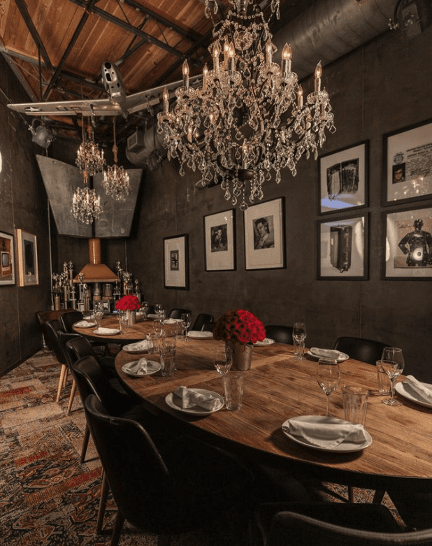 Town Hearth's "Elvis" private dining room is a cozy space for an intimate party. (Courtesy)